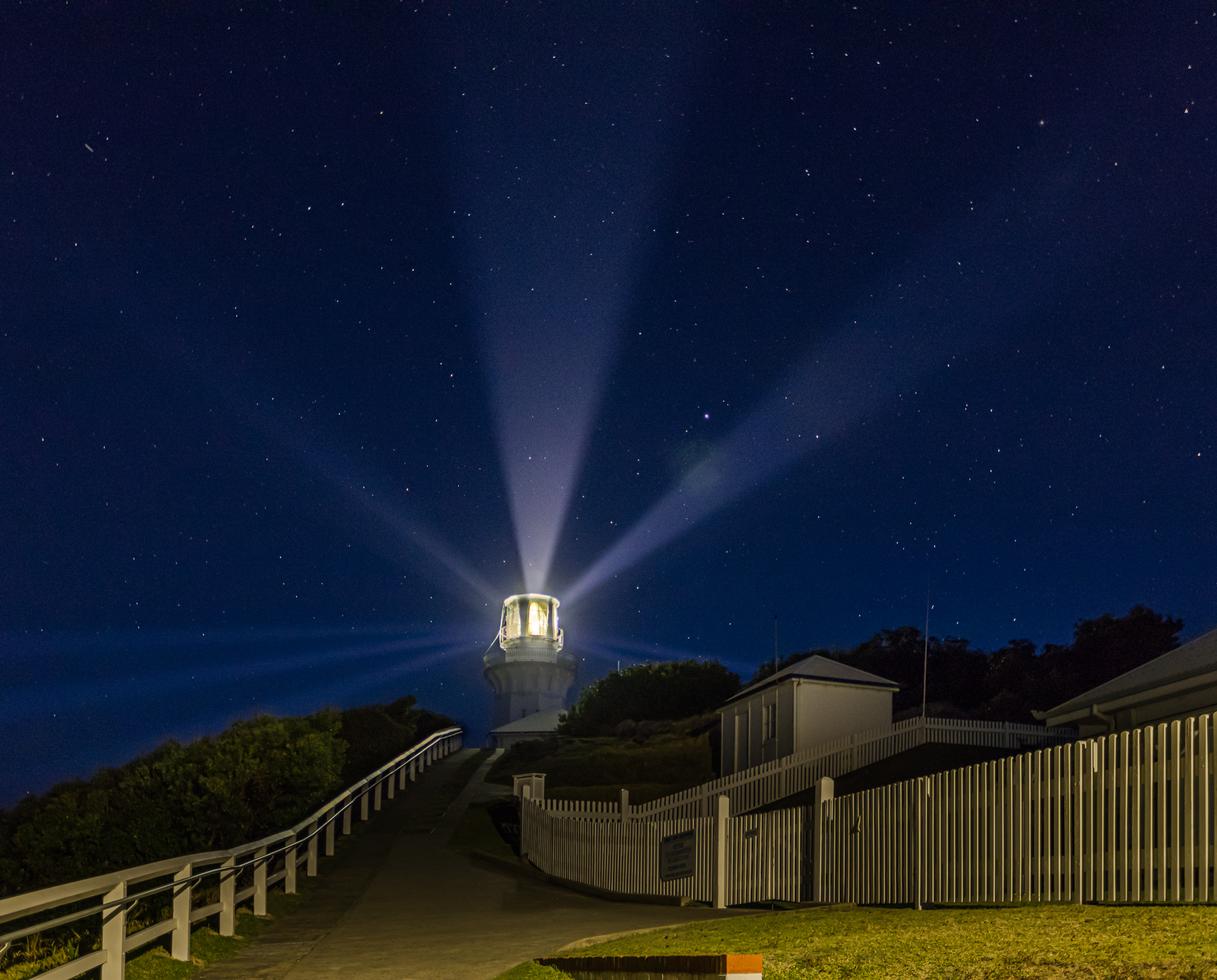 Figure 5 - Smoky Cape lighthouse is a beacon in the night sky.